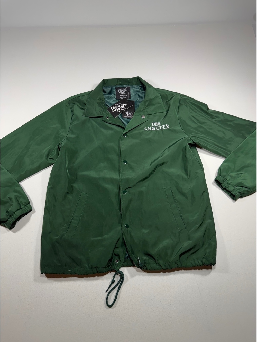 Eighty Eight Los Angeles California Coach Jacket Green Medium NWT